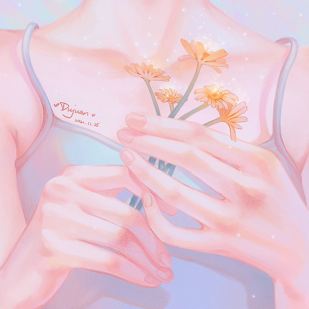 女生头像|短发女孩·雏菊妹妹 画师:杜_鹃