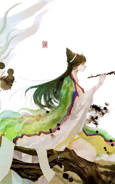 阴阳师水墨—绘世花鸟卷
——白蝶