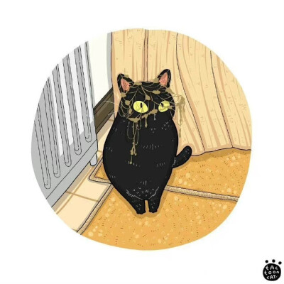 猫咪生活插画，画家：ROCKY Daily Cat Cartoon ​​​