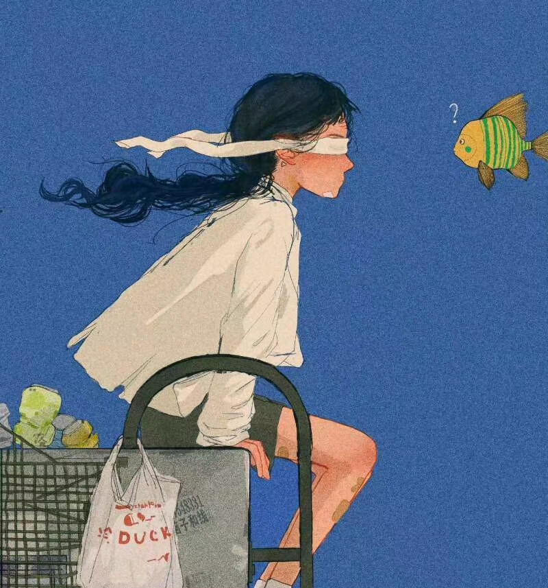 干净清爽的女孩插画
©冷面老鸭