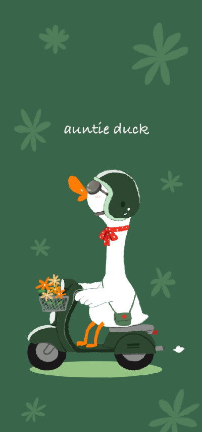 原创手机壁纸，auntie duck，婶婶鸭