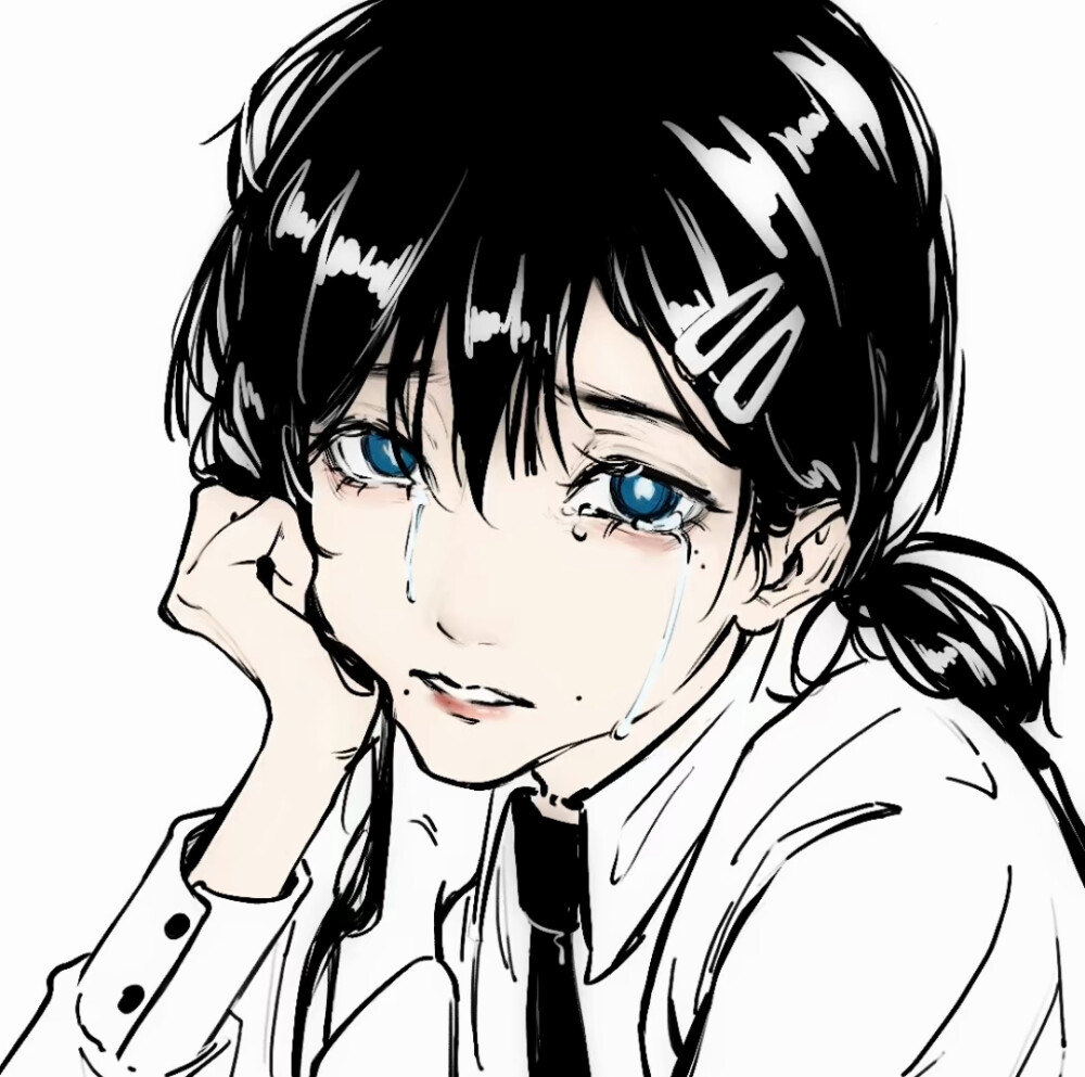 黑白 甜酷动漫女生头像
ks：爱莲說