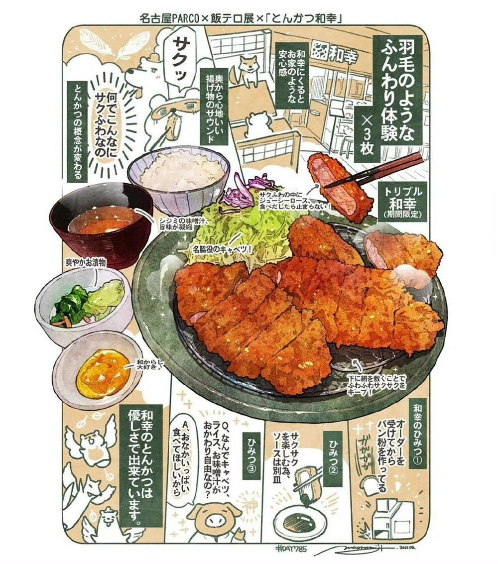 美食绘，画家： もみじ真魚 ​​​