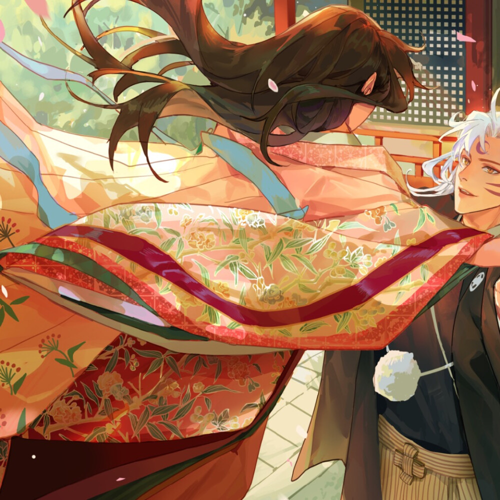 动漫情头杀生丸和玲 画师:m mmilk