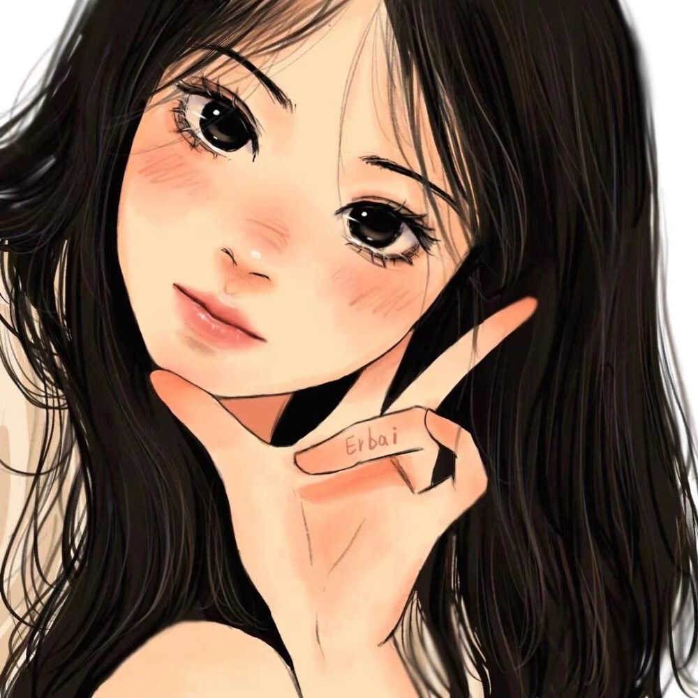 手绘｜氛围感女头
画师：二白不吃香菜 