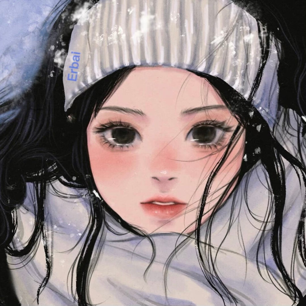 手绘｜氛围感女头
画师：二白不吃香菜 