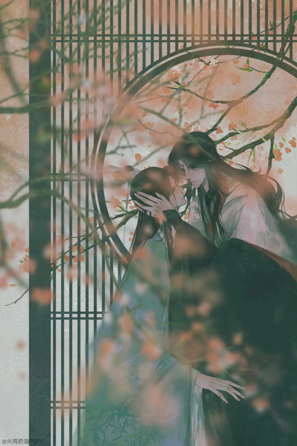 人渣反派自救系统# 花枝后,一双人,主动索吻的沈老师!