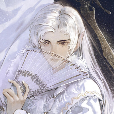 古风白毛男生头像