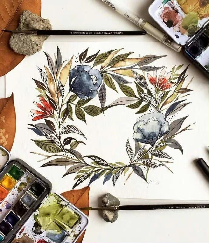 植物绘，插画师 Pizzle Paints ​​​