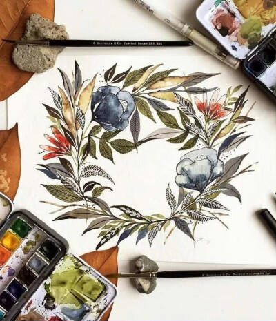 植物绘，插画师 Pizzle Paints ​​​