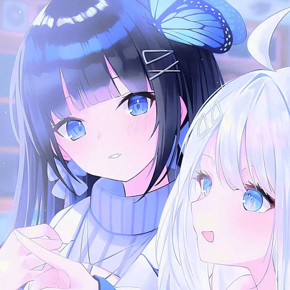 动漫闺蜜头像少女心系列侵权删