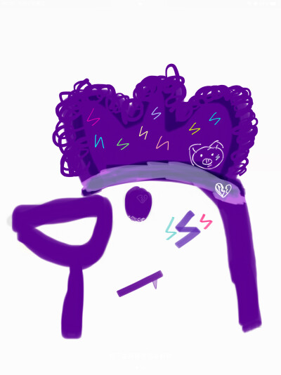 -紫发卷毛心碎失恋鸡