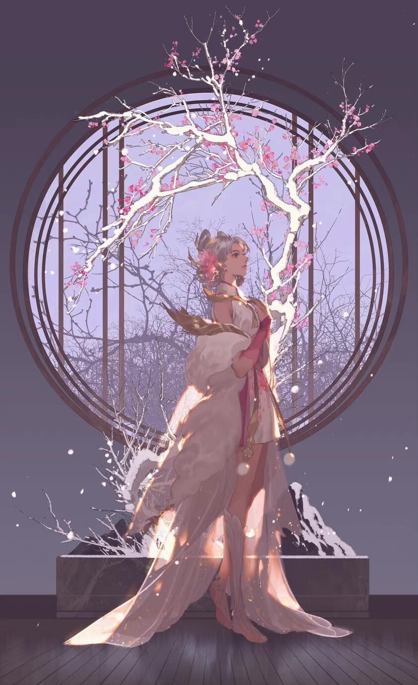 手绘女