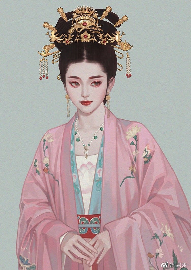 古风人物插画
（画师@-君翎- ）