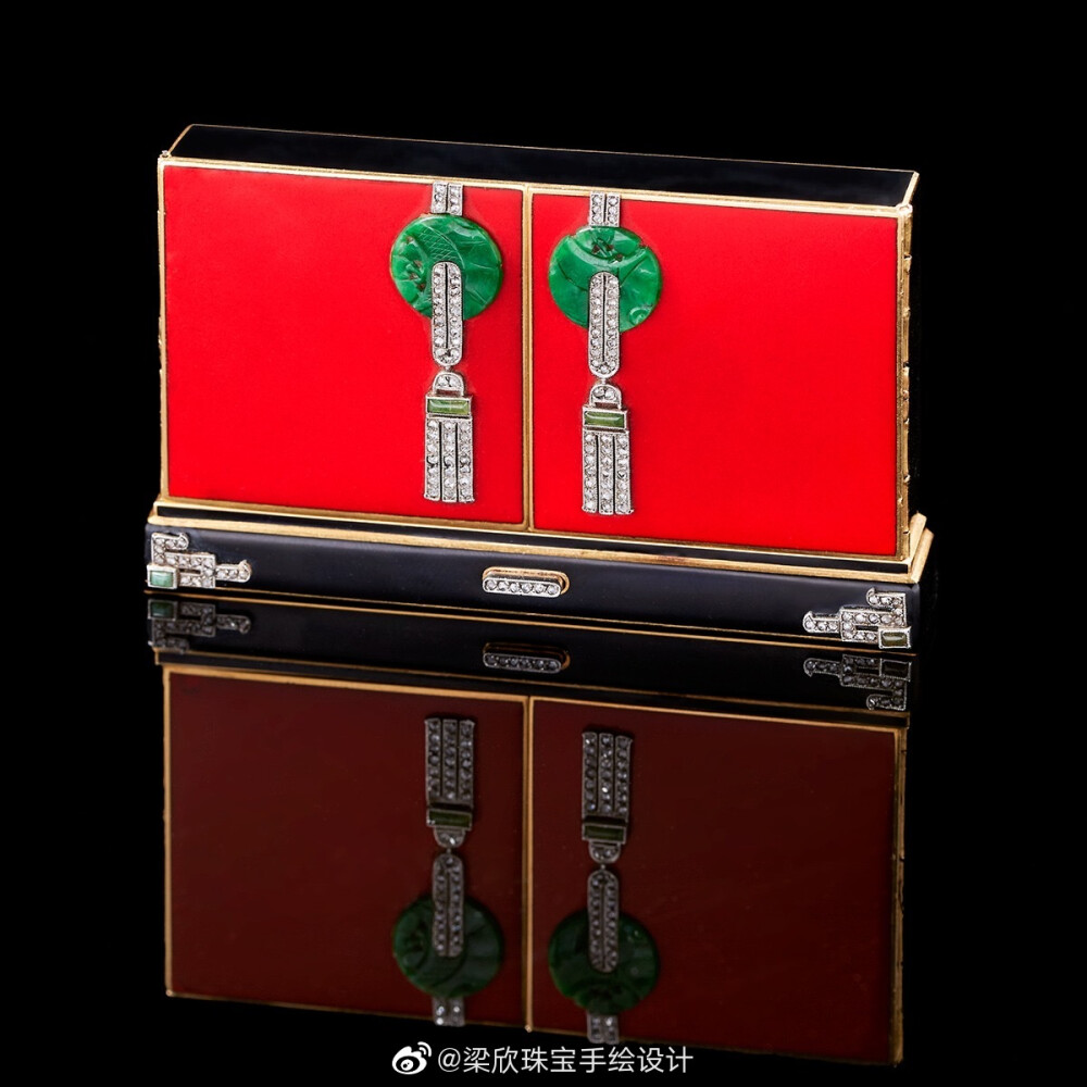 art deco 时代 古董珠宝匣