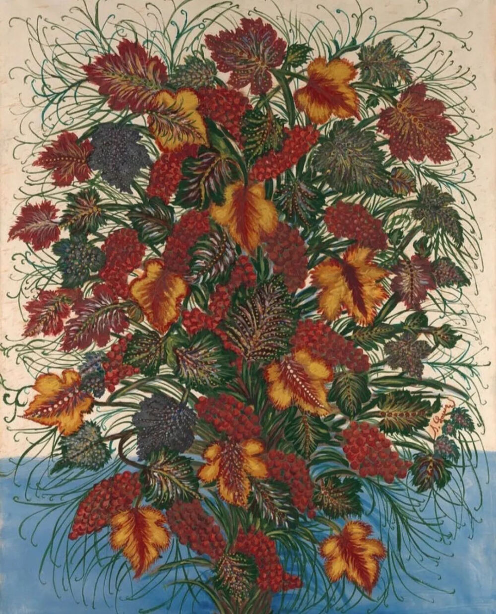 喝自己酿的酒，用自己做的颜料画画，萨贺芬靠清扫换来的微薄薪水画了几十年。她说自己的灵感来自天上，于是被当作“疯女人”送进病院。
推荐法国艺术家萨贺芬的传记片《花开花落》，你可以看见“女人”和“艺术家”的双重命运。
