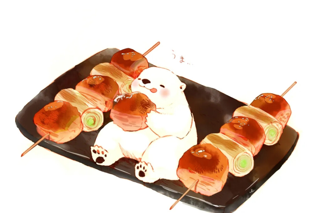 手绘插画——美食