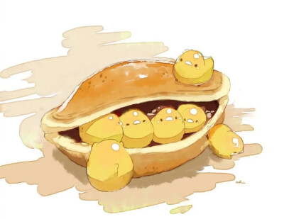 手绘插画——美食