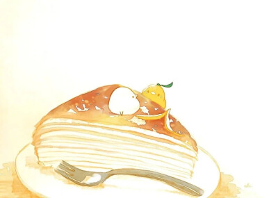 手绘插画——美食