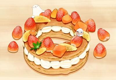 手绘插画——美食