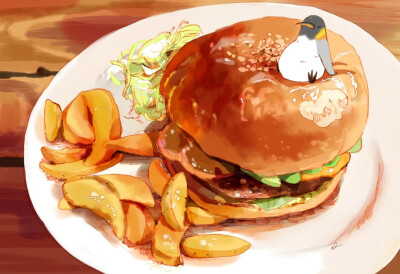 手绘插画——美食