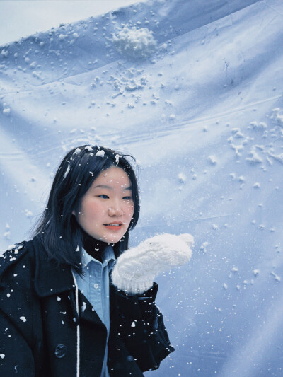 室内雪景拍照