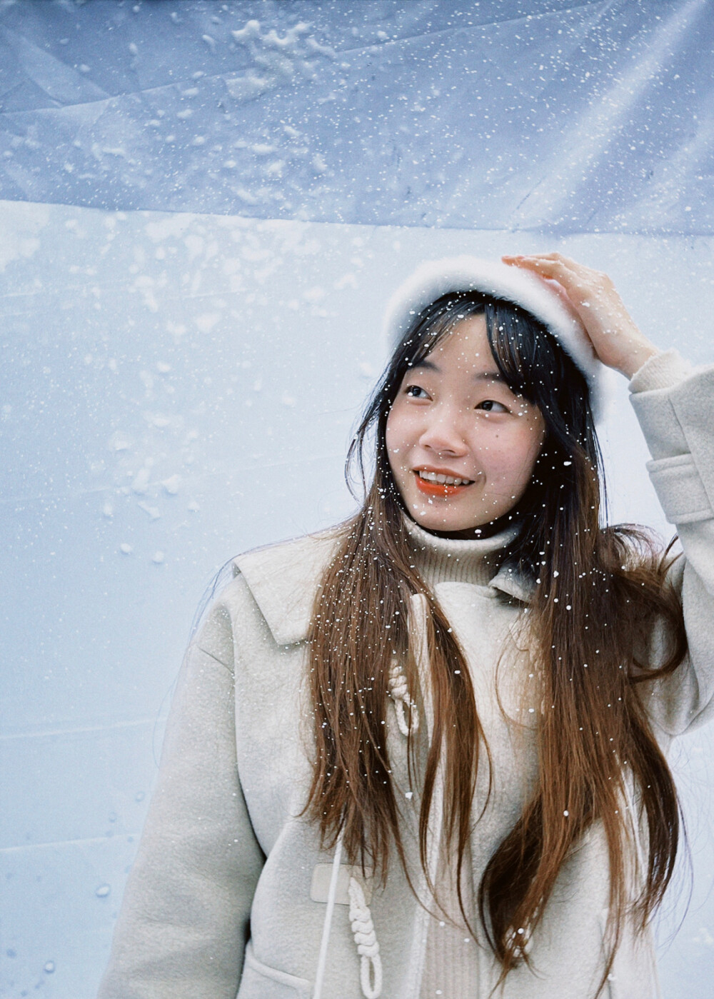 室内雪景拍照