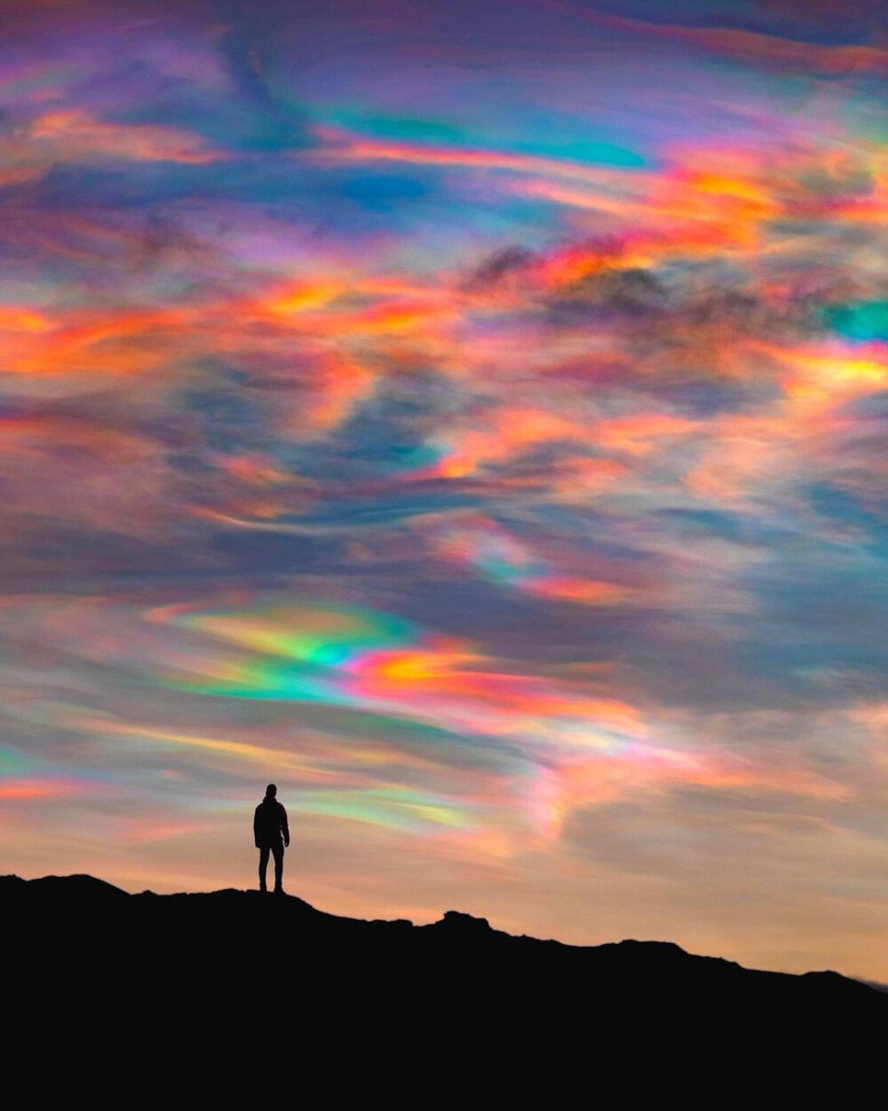  冰岛 贝母云 Polar stratospheric clouds over Iceland @h0rdur