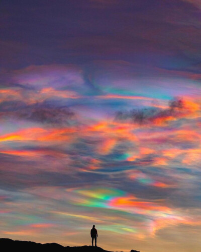  冰岛 贝母云 Polar stratospheric clouds over Iceland @h0rdur