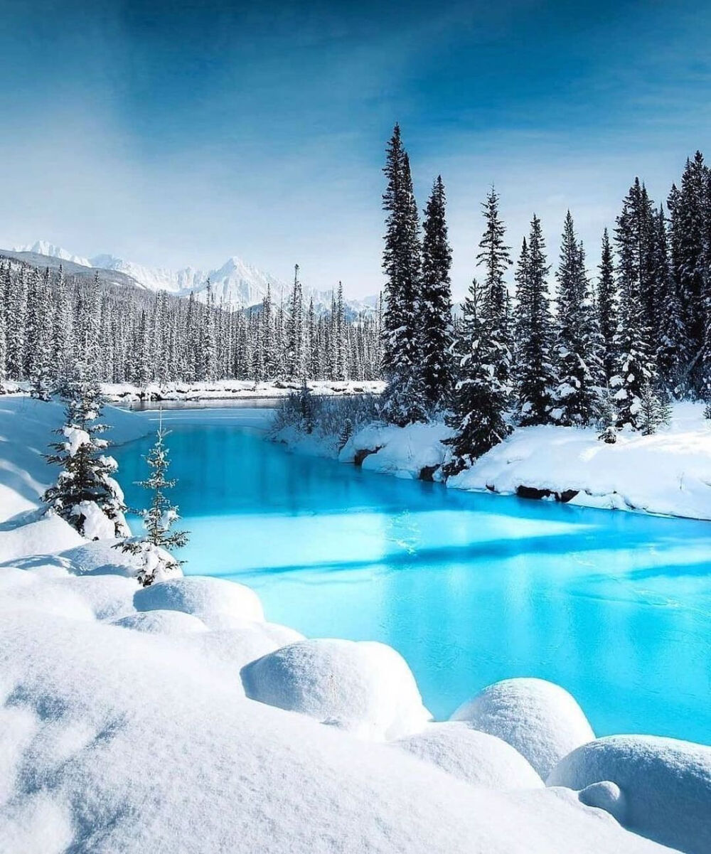 加拿大 阿尔伯塔省 班夫国家公园 冬雪 Lake Louise Banff National Park Alberta Canada