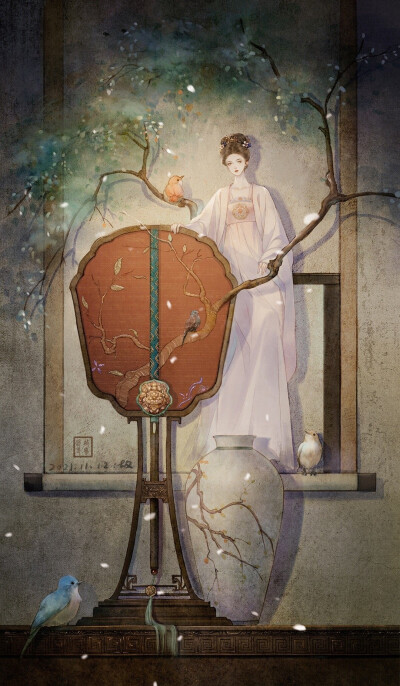 手绘女