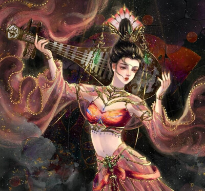 晓妆初过，沈檀轻注些儿个。向人微露丁香颗。
一曲清歌，暂引樱桃破。
罗袖裛残殷色可，杯深旋被香醪涴。
绣床斜凭娇无那。烂嚼红茸，笑向檀郎唾。