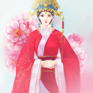 源自网络侵权删古风图插画嫁衣