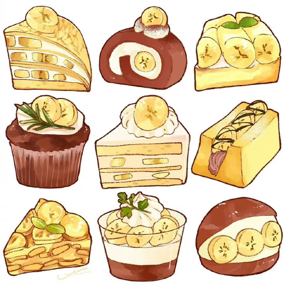 美食绘，ins:miri_illust