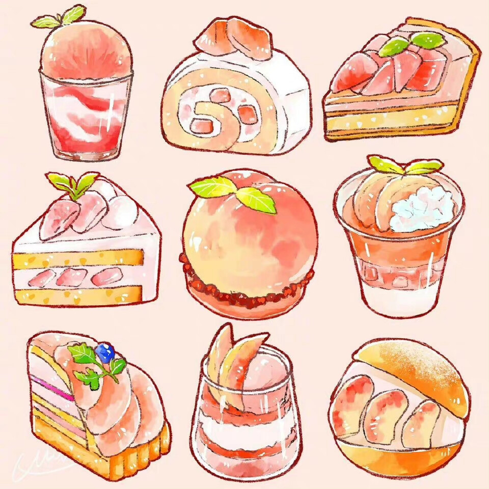 美食绘，ins:miri_illust