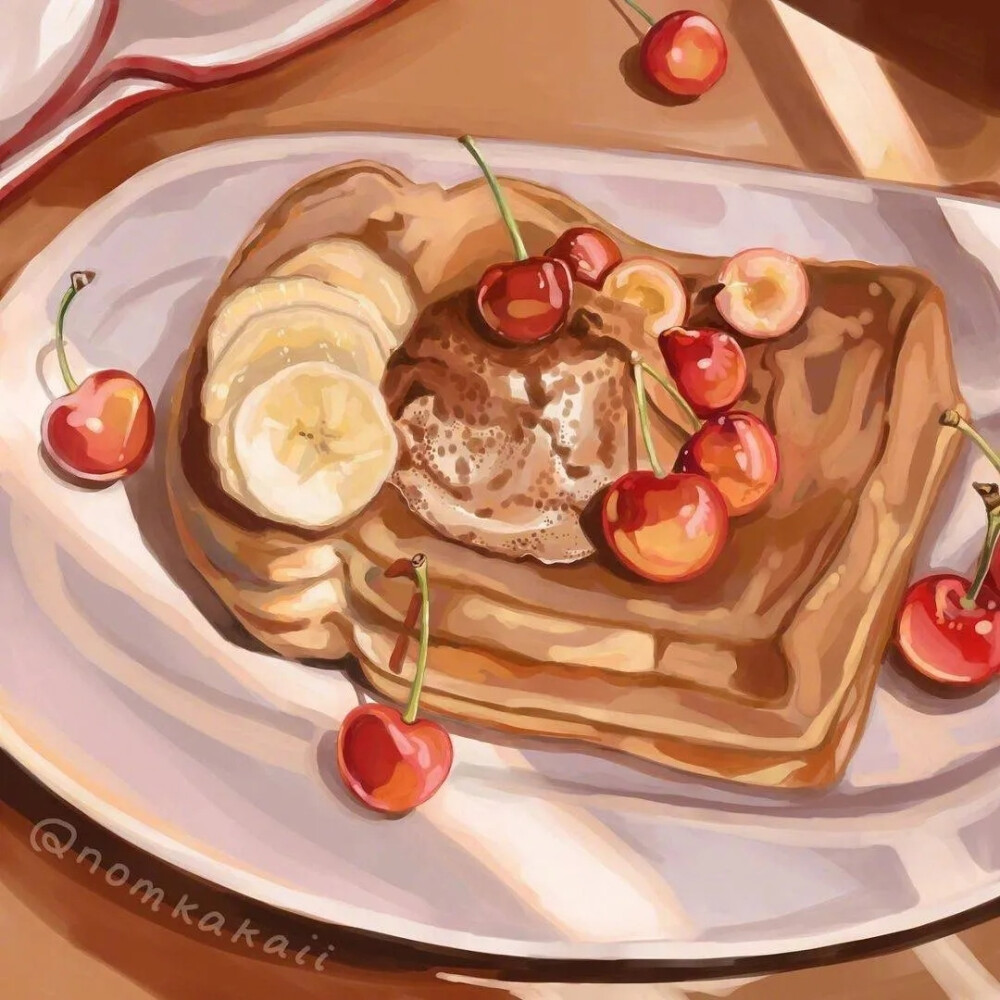 手绘插画——美食甜点