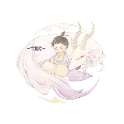 【古风插画】#小可爱系列# 作者：木实君