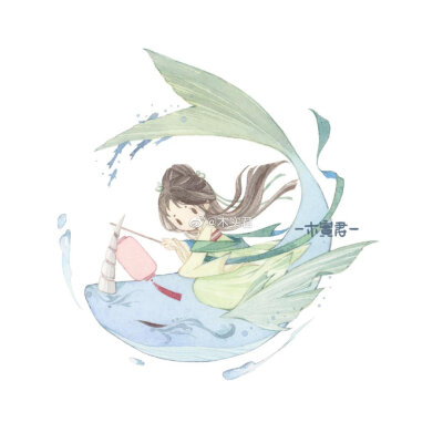 【古风插画】#小可爱系列# 作者：木实君