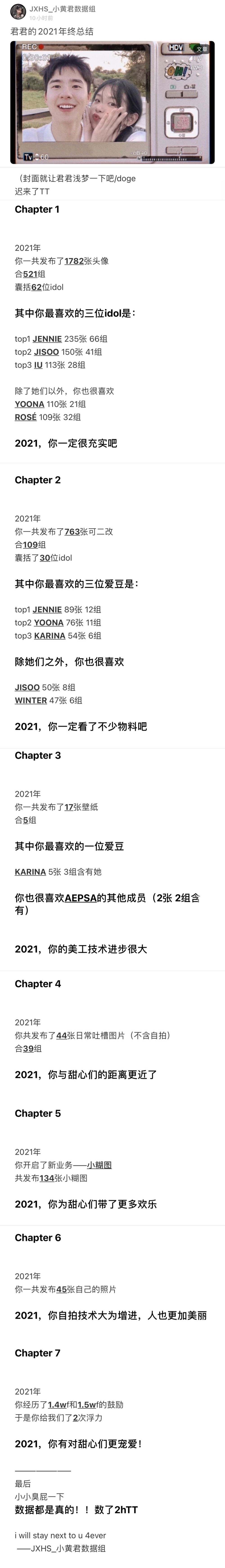 《小黄君2021年度总结》