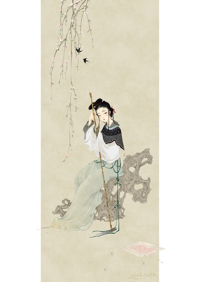 【古风插画】《红楼梦人物插画》作者：御茶菓子