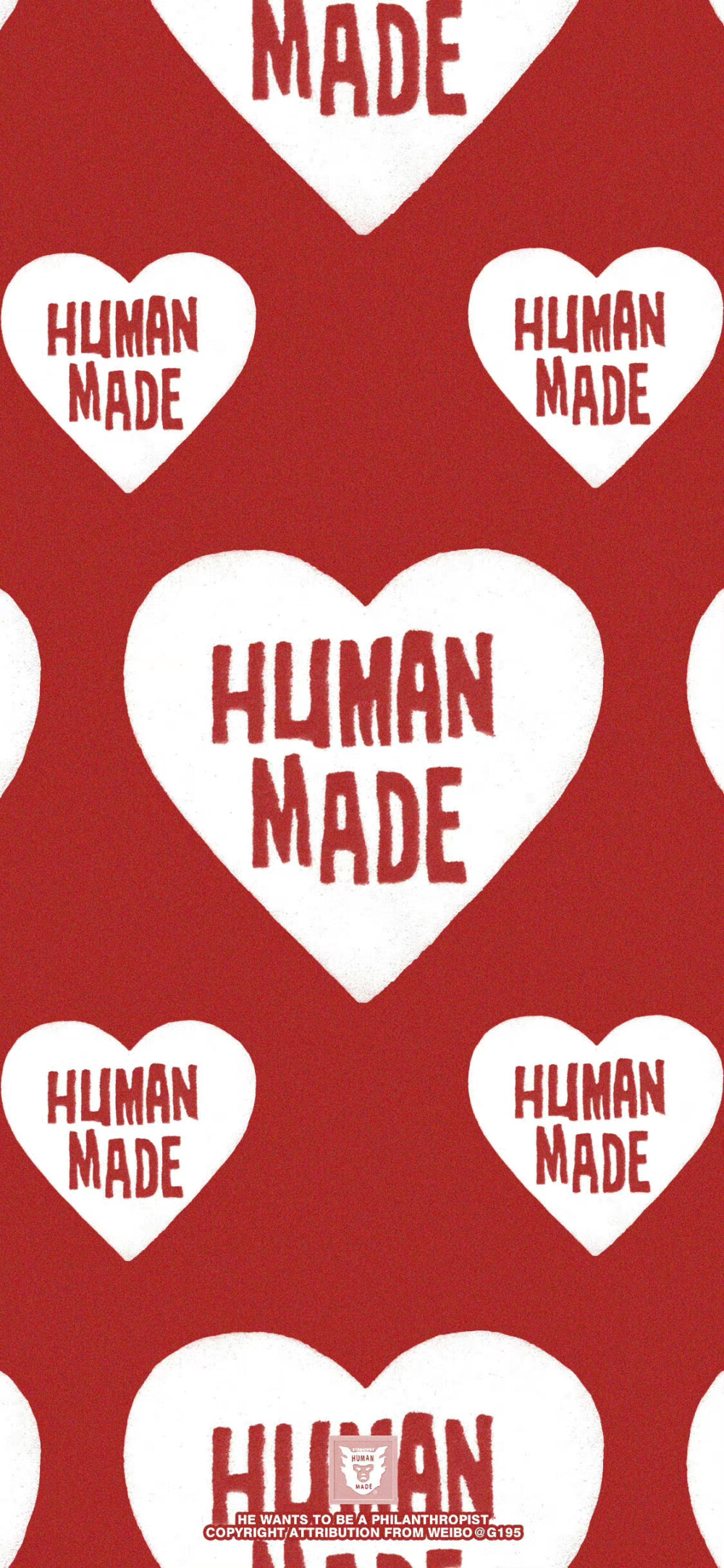 “Human made”/红色 壁纸