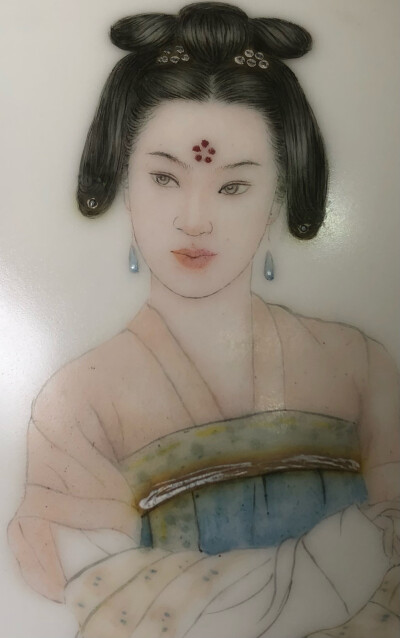 斜飞宝鸭衬香腮 唐风仕女十美来
妙行居士作品