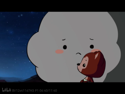 "阿狸你知道为什么会下雨吗？""为什么？"
"那是因为天上有一朵云在哭."
"这样啊，我猜梅雨季节的那朵云，一定是非常非常伤心呢."
"嗯，因为他没能和大家一起旅行."