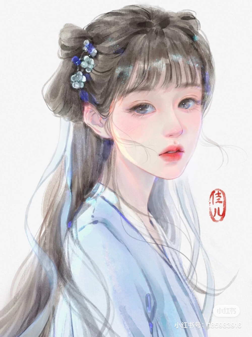 【古风美人】作者：小红书@佳儿