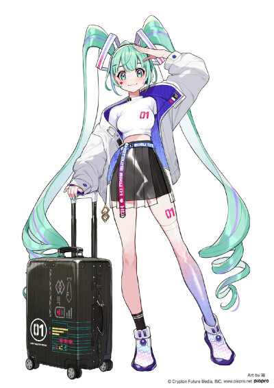 初音未来× spiritale 行李箱，Art by 裕 ​​