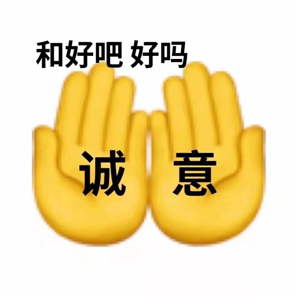 吵架求和，和好表情包