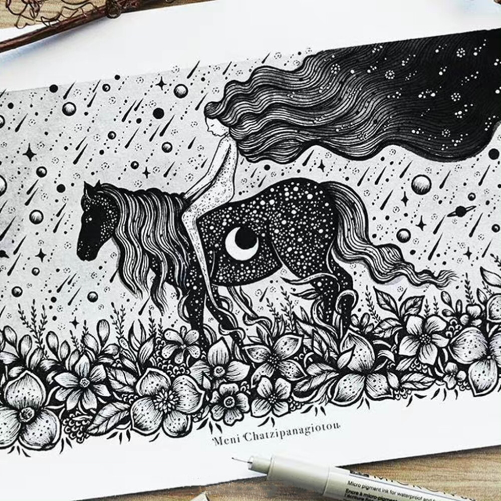 针管笔插画，来自menis_art ​​​