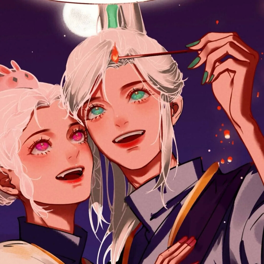 正书，高马尾辫子头.