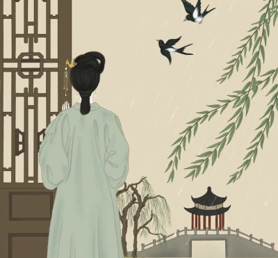 晓妆初过，沈檀轻注些儿个。向人微露丁香颗。
一曲清歌，暂引樱桃破。
罗袖裛残殷色可，杯深旋被香醪涴。
绣床斜凭娇无那。烂嚼红茸，笑向檀郎唾。