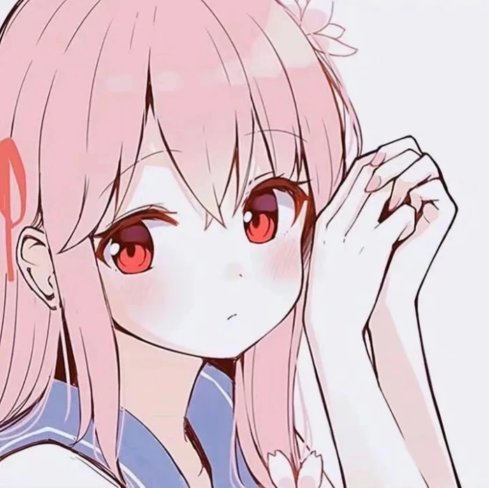 动漫女生头像 粉系